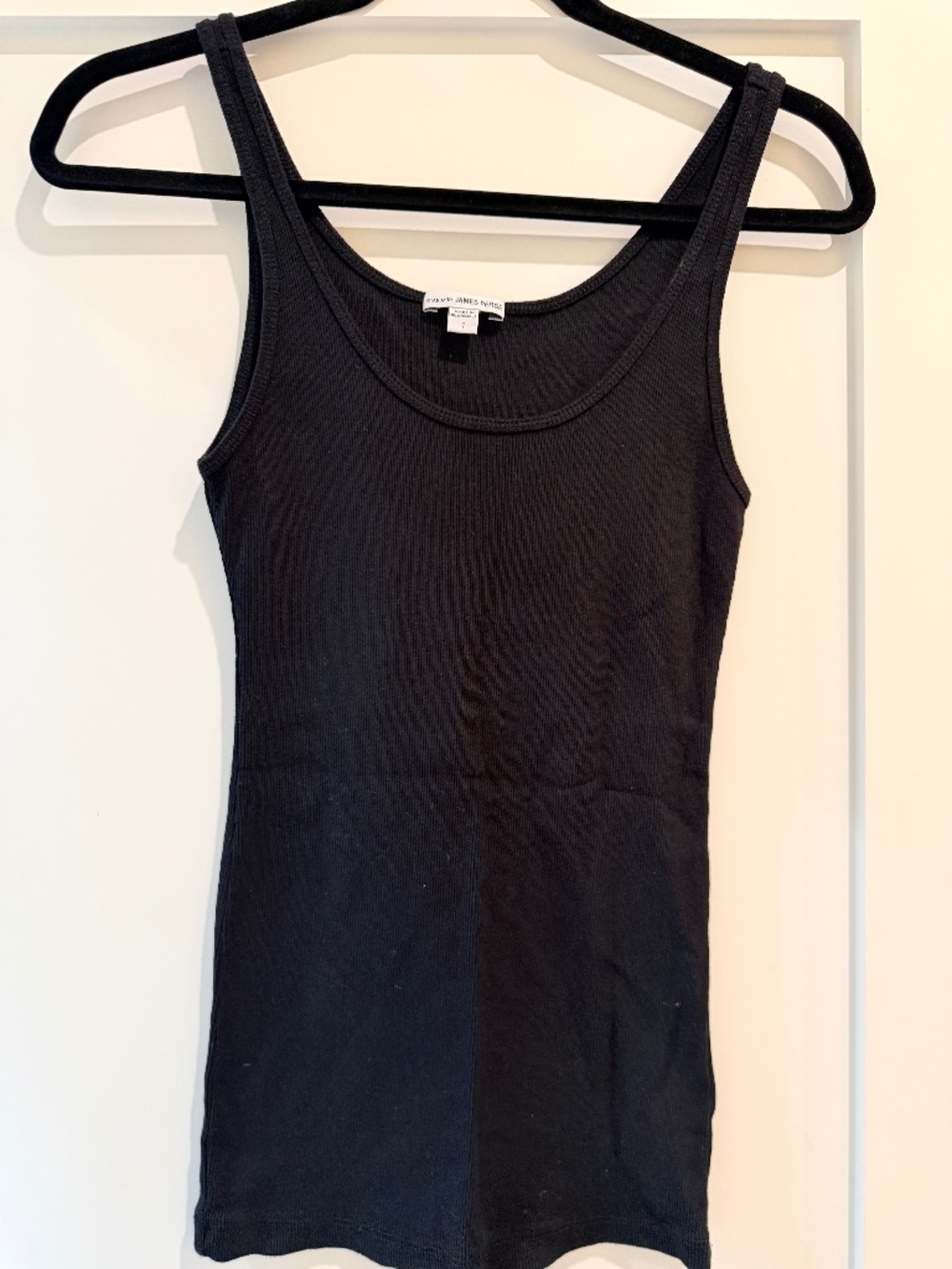 James Perse Black Ribbed Tank Top - Size 1/ Small
